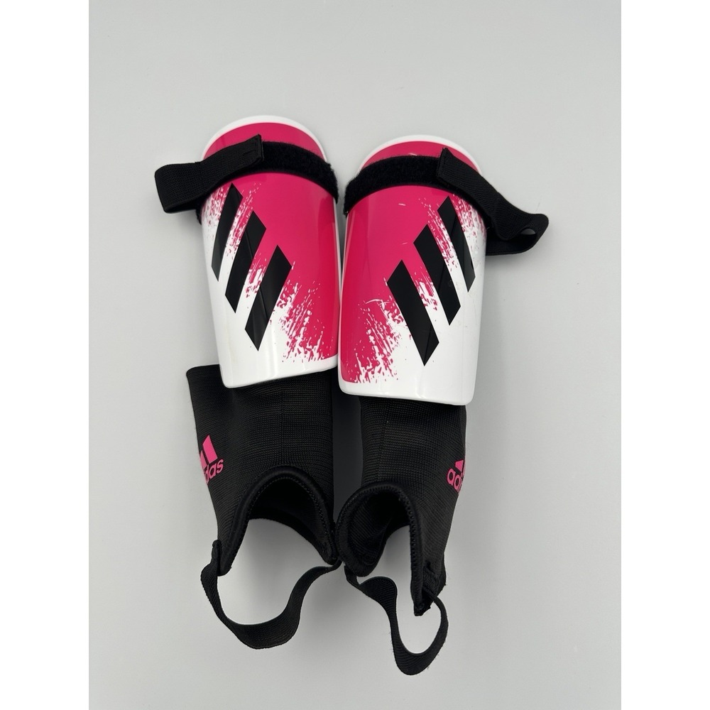 Adidas Soccer Shin Guards Pink White Black 7" Youth Large / Adult Small